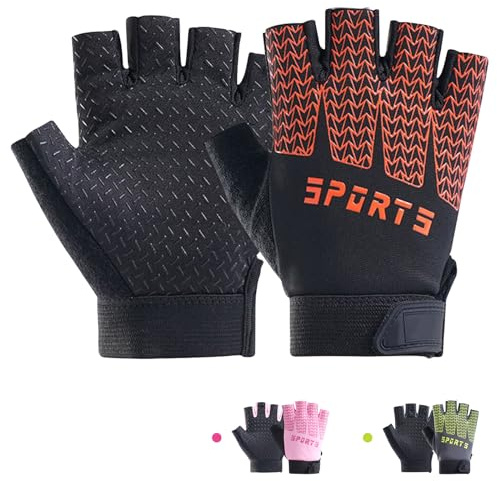 CubePlug Guanti da ciclismo antiscivolo per ragazzi e ragazze, con palmo imbottito, per bambini, unisex, ideali per equitazione, MTB, bicicletta, sport, escursionismo, arrampicata e palestra