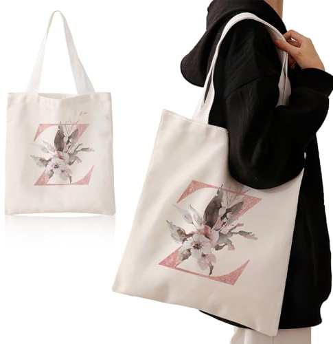 NeutypeChic Baumwolltasche, 45X38cm Hochwertige Stoffbeutel Mit Reißverschluss, Einkaufstasche stoff,Wiederverwendbare Jutebeutel,Einkaufstasche Lange Henkel