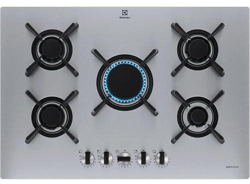 Electrolux KGU753723Z piano cottura Nero, Grigio Da incasso 75 cm Gas 5 Fornello(i)
