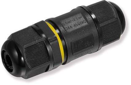 Cable Connector, Waterproof Earth Cable Connector with Screw Terminals, IP68 Connection Clamps, 3-Pin Connection Sleeve for Diameter 4-11 mm Cable Diameter (1)