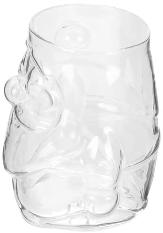 PRETYZOOM Weihnachtsbecher Aus Glas Mit Weihnachtsmann- Cartoon-tasse Einzigartiges Weihnachtsgeschenk