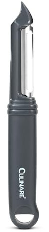 Culinare Swivel Peeler, Grey, Plastic/Stainless Steel, Manual Potato/Vegetable/Fruit Peeler, Moves Over Contours for Fast Peeling, Dishwasher Safe
