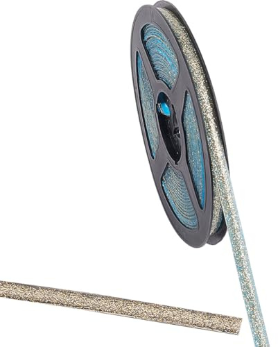 GORGECRAFT Schimmelfestes Fugenband Für Keramikfliesen 6 m X 8mm Selbstklebender Dichtungsstreifen Champagner Gold Dekoratives Dichtungsband Wasserdichte Bodenkanten Versiegelungsleiste Für Küchenspül