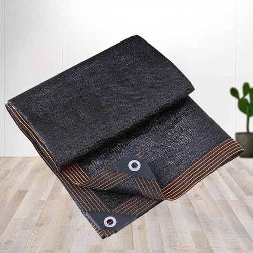AuMarndi Telo Ombreggiante Telo Ombra Vela Ombreggiante Rettangolare Protezione Privacy Ombra Anti-UV 90% Permeabile Rete Telo Ombra 5x8 Giardino, Terrazze, Piante, Piscina, Pollaio,black-4x8m