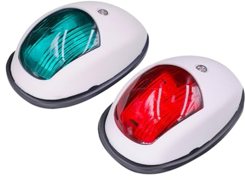Iouyjiu LED-Navigationsleuchten für Boot, Boot, Yacht, Segel, Zubehör, Beleuchtung, elektrisch, wasserdicht, rotes Signal, für Navigation, Anhänger, Yachten, Kajak, Teich