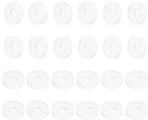QUARKZMAN Rondelle Piatte in PTFE, 24Pz 8.5mm OD 3mm ID 2mm Spesso Guarnizioni Piatte Anello di Guarnizione Distanziale Tenuta per Bullone Tubo Flessibile Rubinetto, Macchinari, Bianco