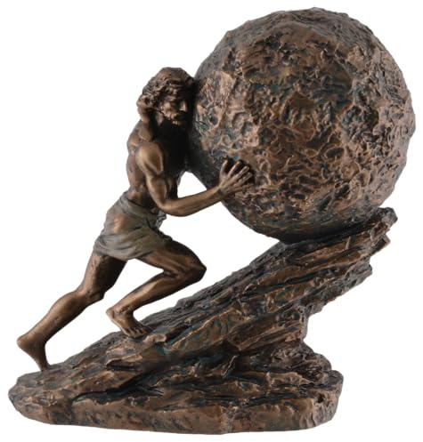 Sisyphus, Miniatur, aus Kunststein, mit Bronzefarbe handbemalt, Veronese Kollektion, 708-78083