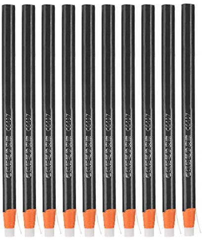 10-pack Pull Line Eraser i pennstilshållare för pennskisskonsttillbehör 7 mm gummikärna