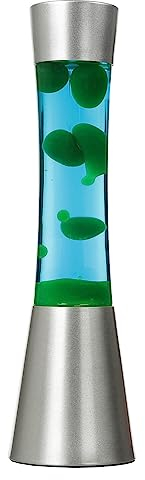 Licht-Erlebnisse Lava Lampe Blau Grün, beruhigend, belebend, 39,5 cm, inklusive Leuchtmittel, G9 30 W mit Kabelschalter, Geschenkidee Weihnachten, Lavalampe Retro
