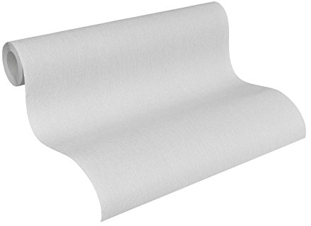 A.S. Création Tapete Uni Grau - A.S. Création Terra 298294 - Vliestapete Einfarbig - 10,05 m x 0,53 m Made in Germany