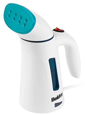 Beldray BEL0725TQ-VDEEU7 Vaporizador de Mano Para Ropa, Ligero y Práctico, Compacto, Depósito de 100 ml, Vapor Continuo, Refresca y Desinfecta Todos los Tejidos y Prendas, Turquesa, 600 W