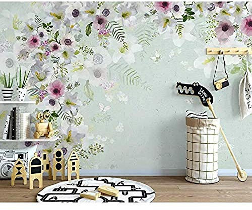 Wallpaper Poppy Flower Watercolor Vintage Texture Jungle Mural TV Wall Wallpaper Grey Wall Sticker Border self Adhesive Brick Bathroom Silver Bedroom Borders Glitter Kitchen Steamer ros-250cm×175cm