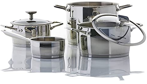 Moneta Accordo Inox Batteria di 6 Pezzi, in Acciaio Inossidabile con Manico in Microfusione, Acciaio Inossidabile, Inox, 6 Pezzi Set