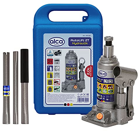 alca® Wagenheber 3T Hydraulischer Stempelwagenheber Unterstellheber I Tragkraft bis 50t I besonders robuste Qualität & hervorragende Handhabung I Qualitätsstahl für LKW/Landwirtschaft Hubhöhe 24-37cm