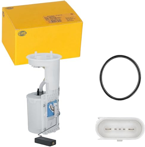 HELLA 8TF 358 302-801 Kraftstoffpumpe - Benzinpumpe - 12V - elektrisch - 4-polig - mit Dichtung - u.a. für VW PASSAT B5.5 (3B3)