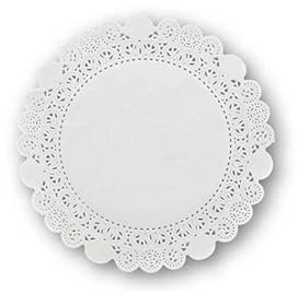 MAQA 100 pz Centrini carta pizzo per decorazioni 30 cm, centrino carta rotondo per feste e matrimoni, Merletto bianco decorativo per cerimonie ed eventi