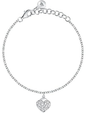 Morellato Bracciale Donna in Acciaio, Cristalli, Collezione Istanti, Cuore - SAVZ20