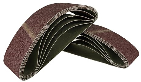 Gewebe Schleifbänder │25 Stück | Größe wählbar │ je 5 x Korn 40/60/80/120/180 │ Für Bandschleifer & Kantenschleifer │ Für Holz & Metall | Schleifpapier (75x457)