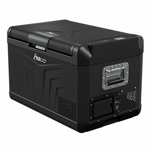 Yolco Kompressor-Kühlbox 37 L, -20 bis +20 °C, App-Steuerung | Auto-Kühlbox 12 V/230 V, Bedienfeld, LED-Licht, wechselbare Öffnungsrichtung, kompatible Yolco-Akkus, Unterspannungsschutz