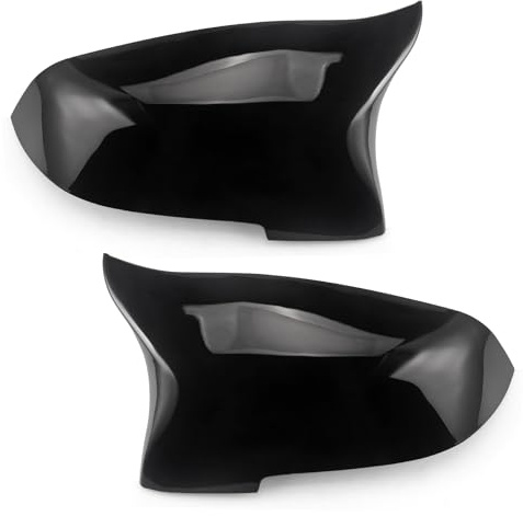 Asasytal Espejo Retrovisor Cubiertas Repuesto Tapa De Cubiertas de repuesto Compatible con BMW 5/6/7 Series F10 F11 F18 LCI GT 5GT F07 F06 F12 F13 F01 F02, Negro Brillante,1 Par