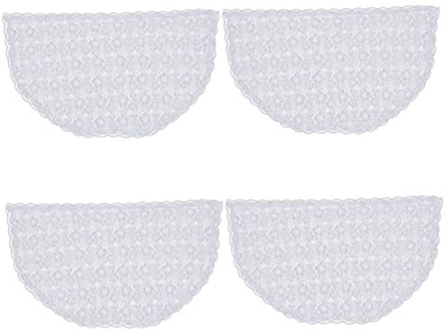 DEARMAMY 4stücke Floral Lace Mantilla Schleier Für Frauen Kurzer Brautschleier Für Hochzeiten Kirchen Und Besondere Anlässe Haarschmuck Und Kopfbedeckung Weiß