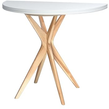Ragaba JUBI halvcirkelformat utdragbart bord 100 cm vit