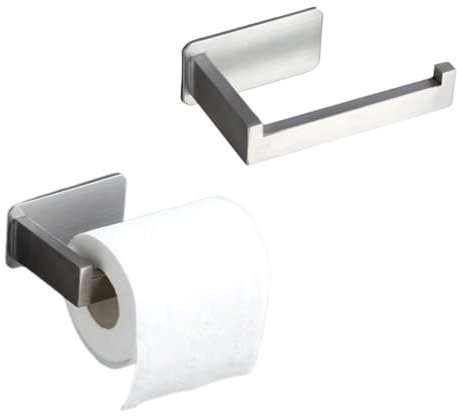 UTILYTAIS Portarrollos Papel Higiénico Autoadhesivo - Baño Acero Inoxidable Sin Taladro - Soporte de Papel Higiénico (Acero)
