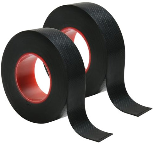 QTMMC 2pcs Self Amalgamating Tape 21mmx5m Black Insulation Tape Waterproof Rubber Tape Concealing Repair Electrical Tape Butyl Self-Amalgamating Tape for High Voltage Cable, Pipe, Sealing Joints