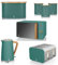 Swan Nordic Green 1.7L Jug Kettle, 4 Slice Toaster, 800W 20L Digital Microwave, Bread Bin & Canisters. Scandinavian Inspired Design Matching Kitchen Set of 7 in Pine Green
