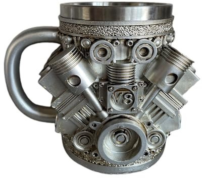 Tasse De Voyage Isotherme - Mug Original Style Moteur, Résistant Et Rétro | Gobelet Solide Pour Café, Bière Ou Boissons Froides Et Chaudes, Accessoire Portable Pour Travail, Voiture Et Plein Air