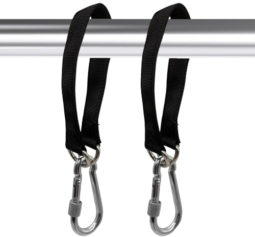 LUMOOM 2 Stück Schaukel Befestigung, Baumschaukelgurt Schaukel Aufhängung, Nylon Tragbares Hängesessel Schaukelaufhängung, mit Schwerlast Karabiner und D-Ringen, 200 kg Tragkraft