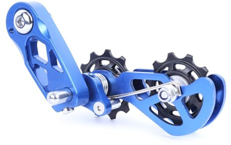 Thewasc Tensor de cadena para bicicletas, protector de guía de cadena de aleación de aluminio, tensor de una sola velocidad, ajustador de velocidad