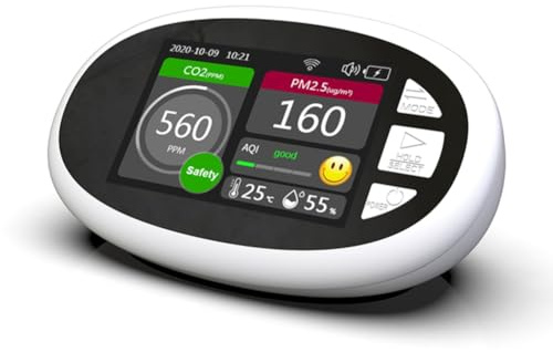 Fangxuee DM125C WIFI Desktop CO2 Quality Detector LCD Display Temperatura e Sensore di Umidità Tester, Tuya WIFI Connection
