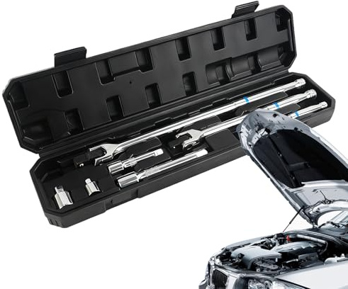 zjhukfmc Jeu de clés à douille à barre F, levier rotatif flexible et robuste | Kit de clés à douille pour barre d'extension | pour la construction, l'entretien du véhicule, la mécanique, le garage