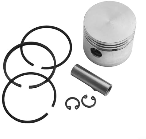 Parti di ricambio efficienti per compressore d'aria, set da 7 pezzi con pistone, anelli pistone, perno e anelli di sicurezza per riparazioni (47 mm)