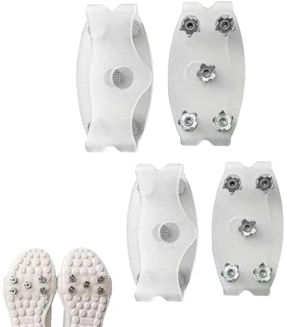 Anti Rutsch Schuhspikes, 2 Paar Spikes-Schnee Mit Klettverschlüsse, Spikes Für Schuhe Winter, Für Wanderschuhe, Für Schneeschaufeln, Wandern, Jagen, Arbeiten Im Freien