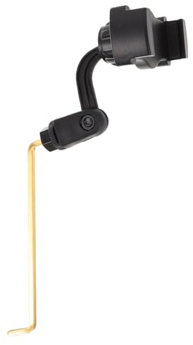 IDEANATEGRATE Support de Téléphone de Saxophone Abs Acier Inoxydable | Clip pour Partitions, Compatibilité, Angles de Lecture Réglables, Usage Maison et Défilé