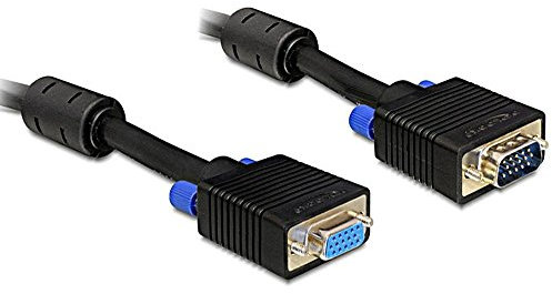 Delock - 5m vga cable - cables vga (vga (d-sub), vga (d-sub), macho/hembra, negro)