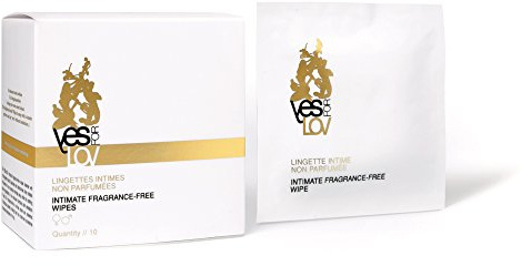 YESforLOV Lingettes Intimes Non Parfumées 10 Pièces