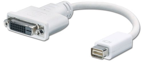 Lindy Mini-DVI to DVI-D Cable mini DVI DVI-D Bianco cavo di interfaccia e adattatore