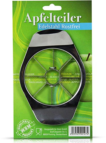 Cortador de manzanas de acero inoxidable, cortadora, corte sin esfuerzo, rápido y fácil de utilizar