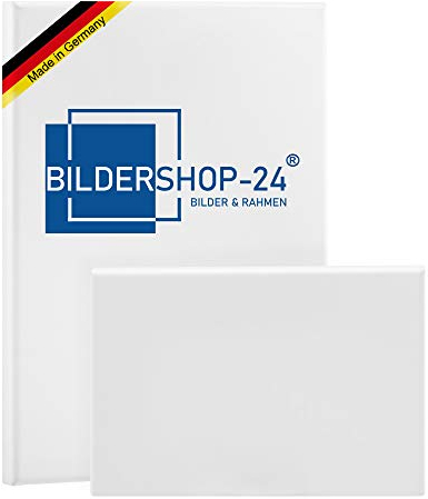 Bildershop-24 Bespannter Keilrahmen Leinwand (unbedruckt), 90x90cm, 260g/m² (100% PES), 18 mm (Standard)