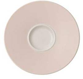 Villeroy und Boch Caffè Club Uni Pearl Untertasse, 14 cm, Premium Porzellan, Weiß/Rosa