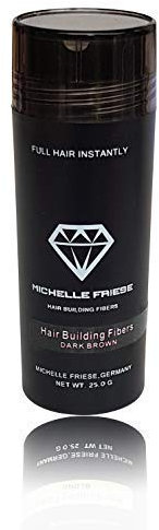 Michelle Friese Hair Fiber - Haarverdichtung - Hochwertiges Streuhaar und Schütthaar bei Haarausfall, Geheimratsecken, lichtem Haar - Haarpuder 25g (Dunkelbraun)