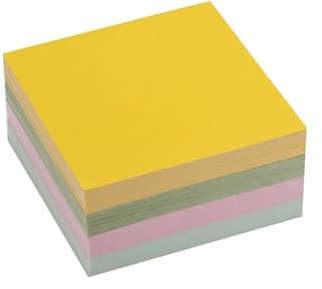 D.RECT 9457 Notepad Replacement Paper for Note Box 85 x 85 x 40 mm Assorted Pastel Colours