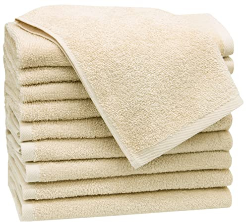 Zollner set med 10 gästhanddukar bomull, 30x50 cm, kola, 420 g/m²