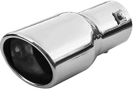 Auspuffblende Endrohr Auspuff Universell Schalldampf Edelstahl Oval bis 55mm Chrom AutoHobby