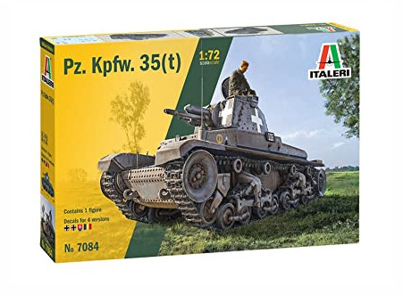 Italeri 7084S 1:72 Ger. Panzerkampfwagen 35 (t) - Modellbau, Bausatz, Standmodellbau, Basteln, Hobby, Kleben, Plastikbausatz, Mehrfarbig