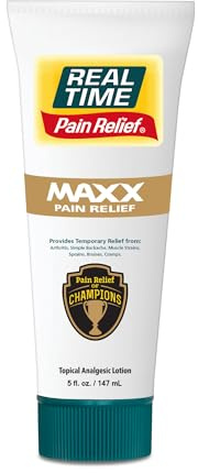 Real Time Pain Relief MAXX - 5oz Tube | Intensive Formula with 18 Natural Ingredients | Fast-Acting Relief for Muscle Pain, Arthritis, Backaches, and More | Includes Menthol, Arnica, Peppermint Oil