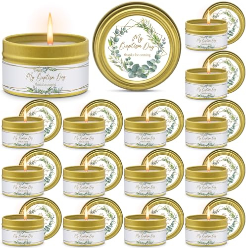 MTLEE 40 Pack Baby Shower Party Favors Candles for Guests Baptism Favors for Guests Scented Baptism Candles Return Gifts Bulk